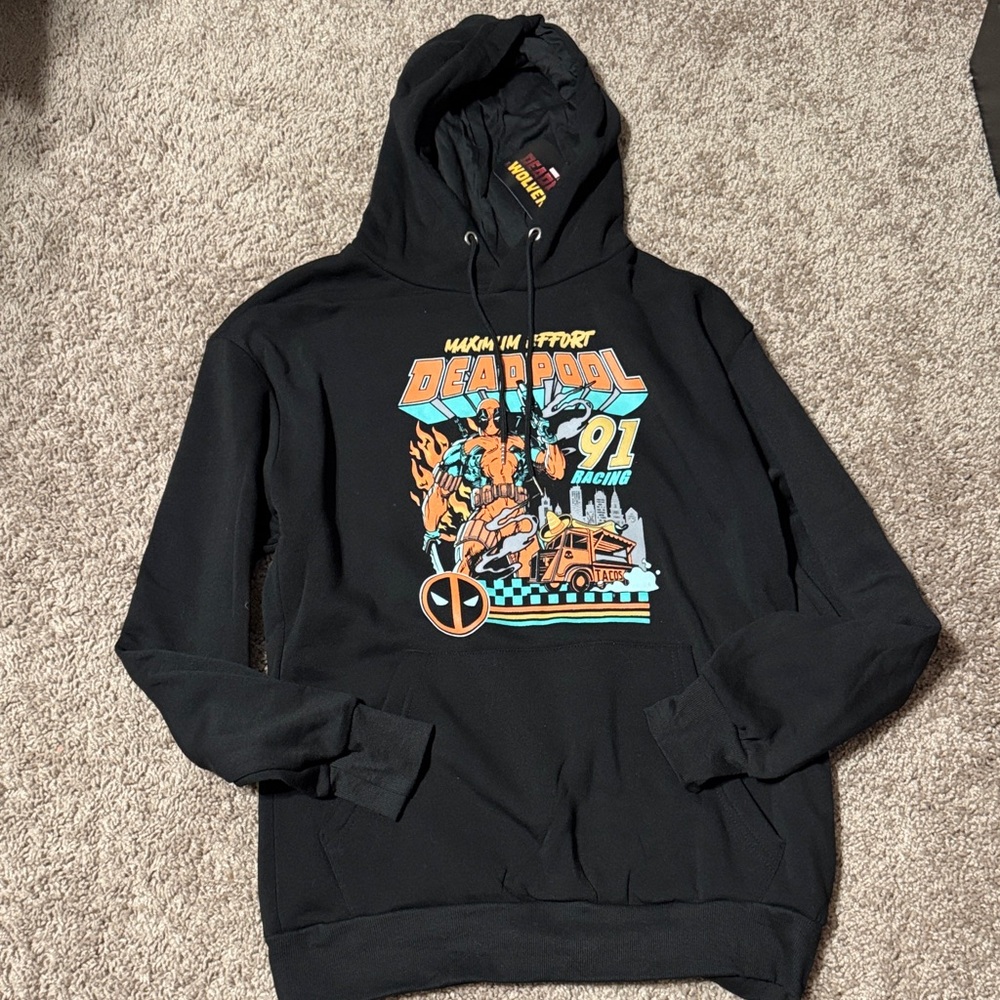 Black Deadpool Graphic Hoodie